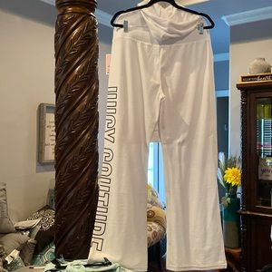 NWT.  White with black letter, velour sweat set.